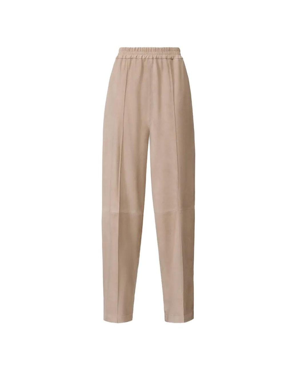 Fabiana Filippi Natural Pantalon À Taille Élastique Et Empiècements
