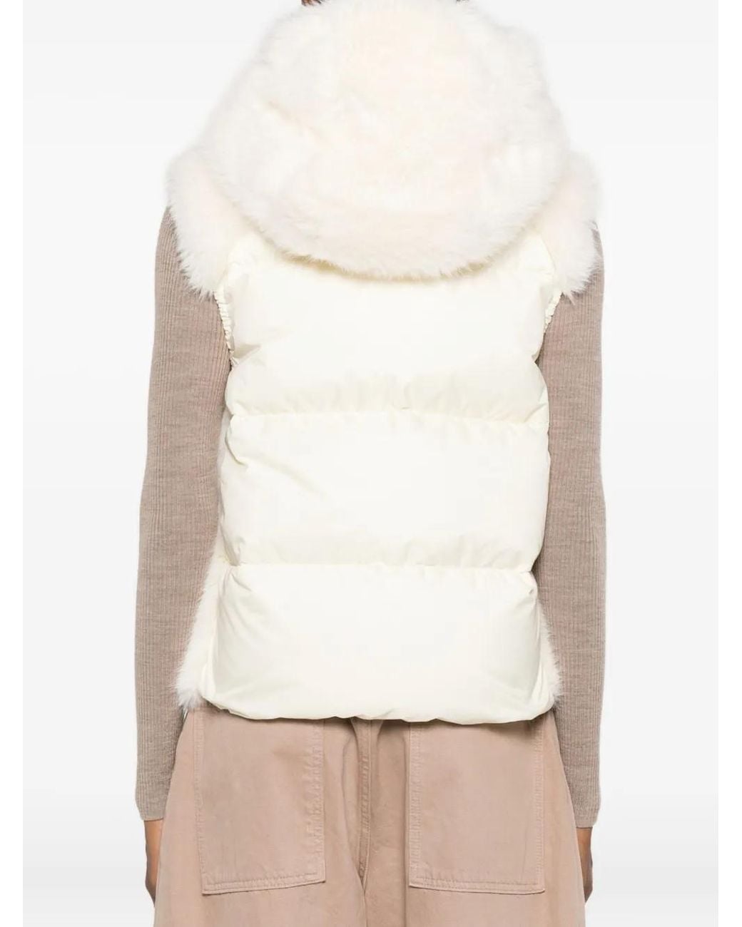 Chaleco Con Capucha Moncler de color Natural