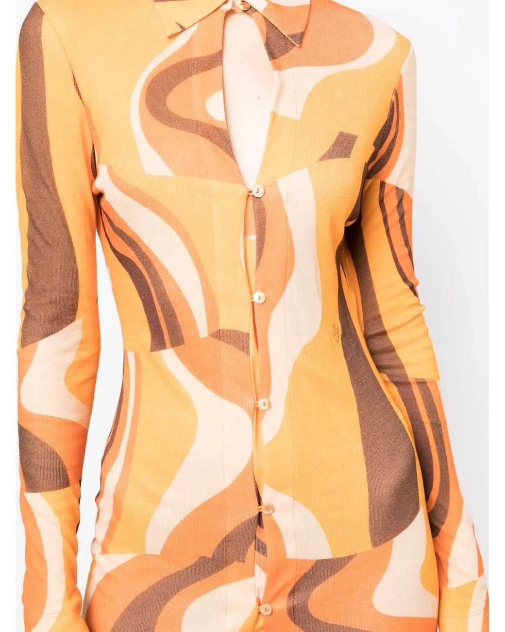 Rejina Pyo Orange Sana Abstract-Pattern Shirt Dress