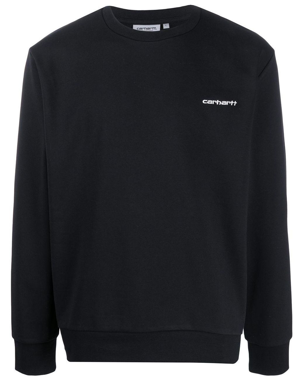 Carhartt WIP Cotton Embroidered Logo Sweatshirt in Black for Men - Lyst