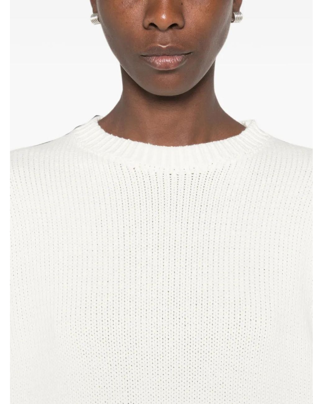 Totême White Cotton Oversized Sweater