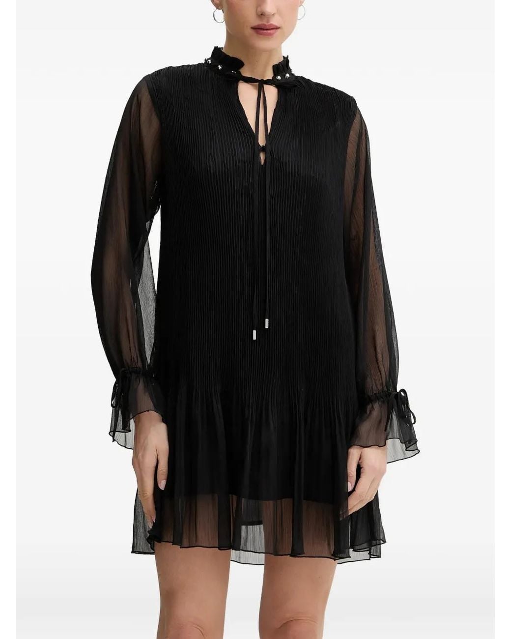 Liu Jo Black Long-Sleeve Mini Dress