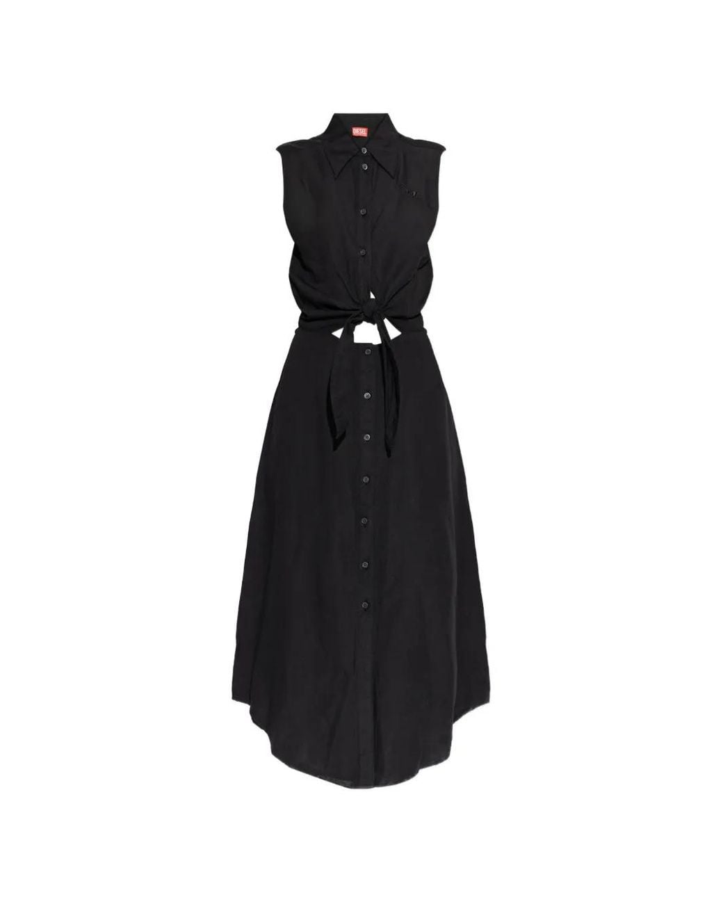 DIESEL Black Button-Tie Dress