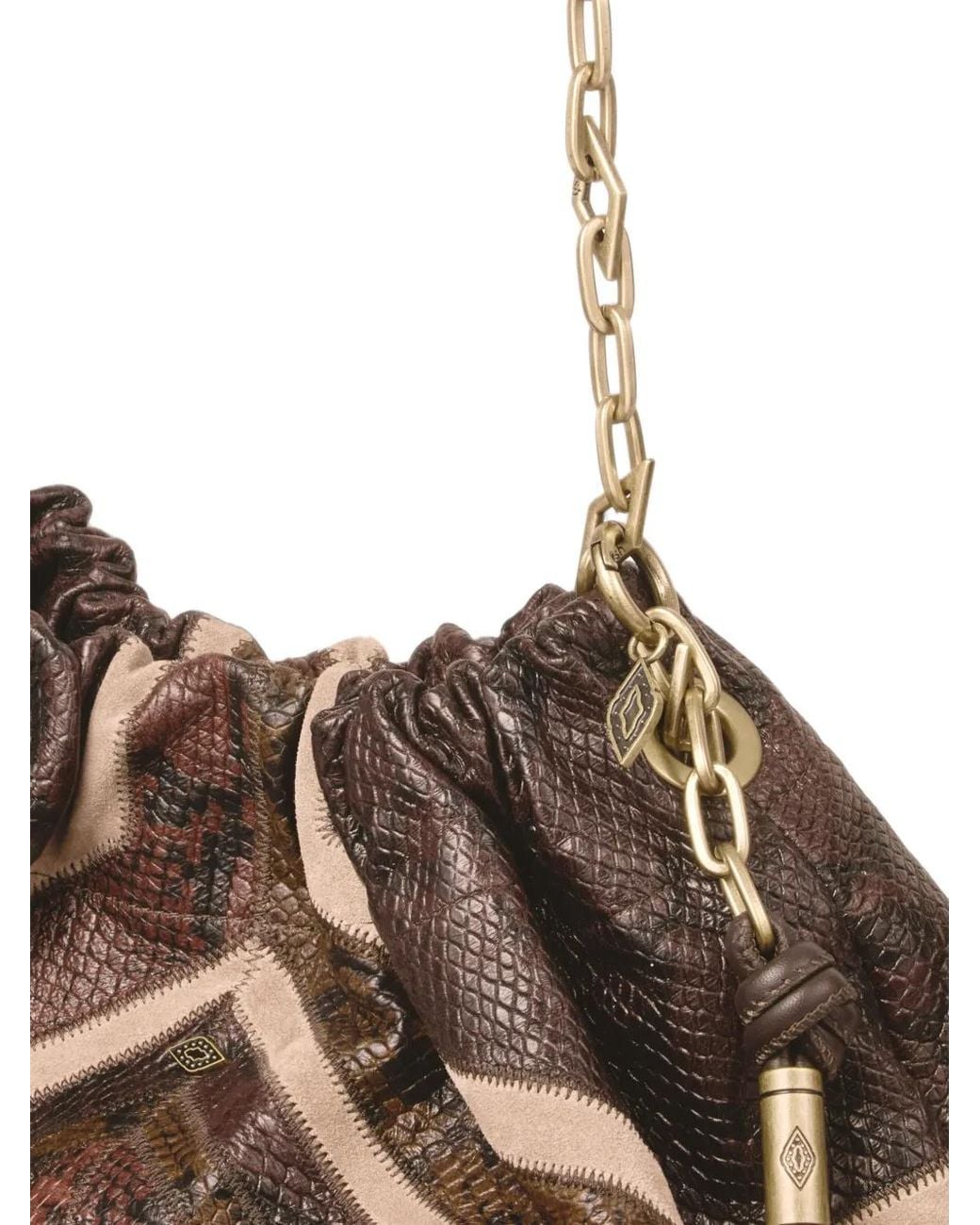 Ba&sh Brown Junetote Schultertasche