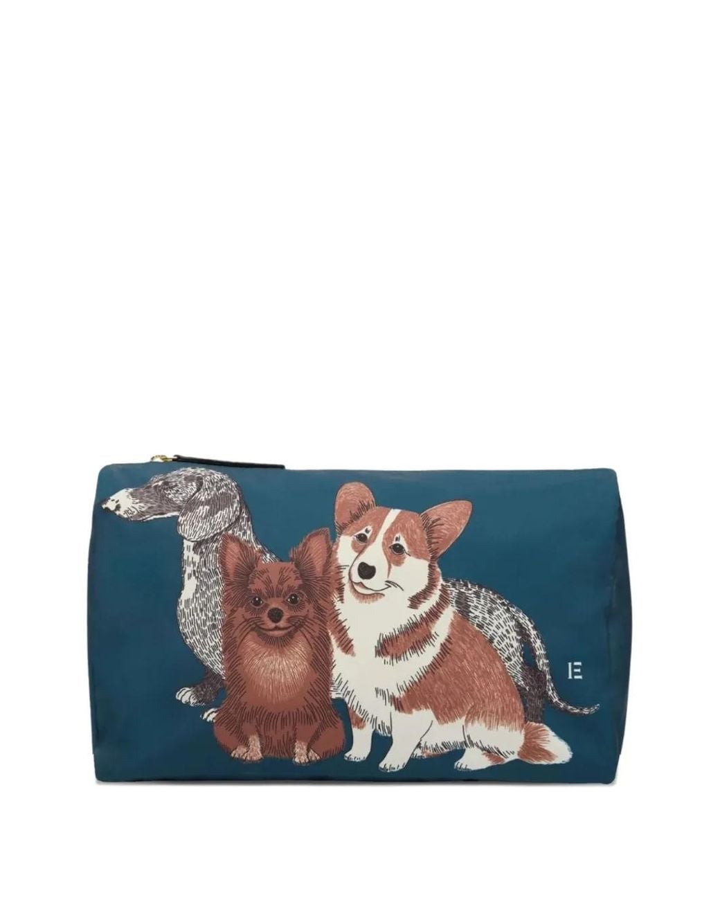 Inoui Edition Blue Dog-Print Clutch Bag