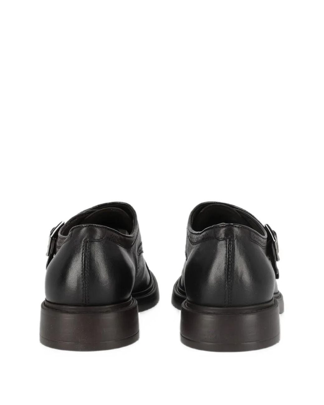Doucal's Black Levanto Double-Strap Monk Shoes for men