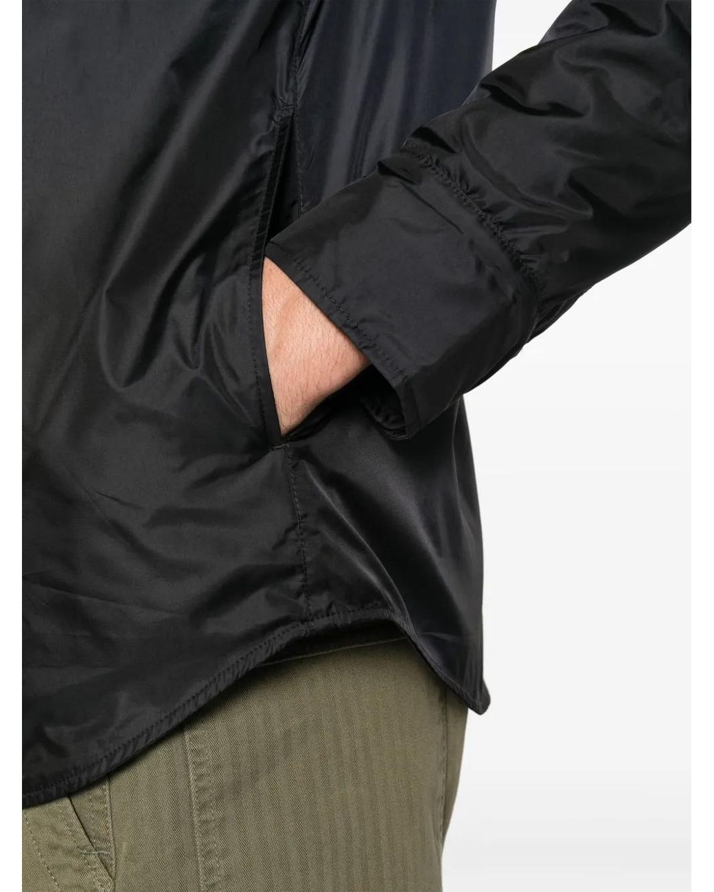 Aspesi Black Slim-Fit Water-Repellent Shirt Jacket for men