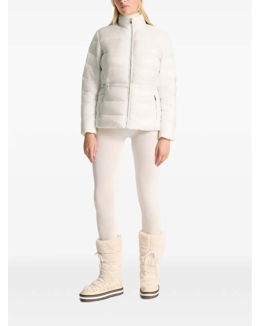 Fusalp White Kerin Quilted Bomber Jacket