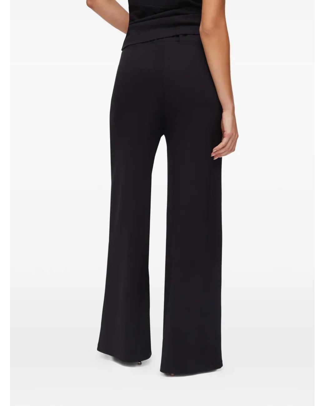 Liu Jo Black Chain-Detail Knitted Trousers