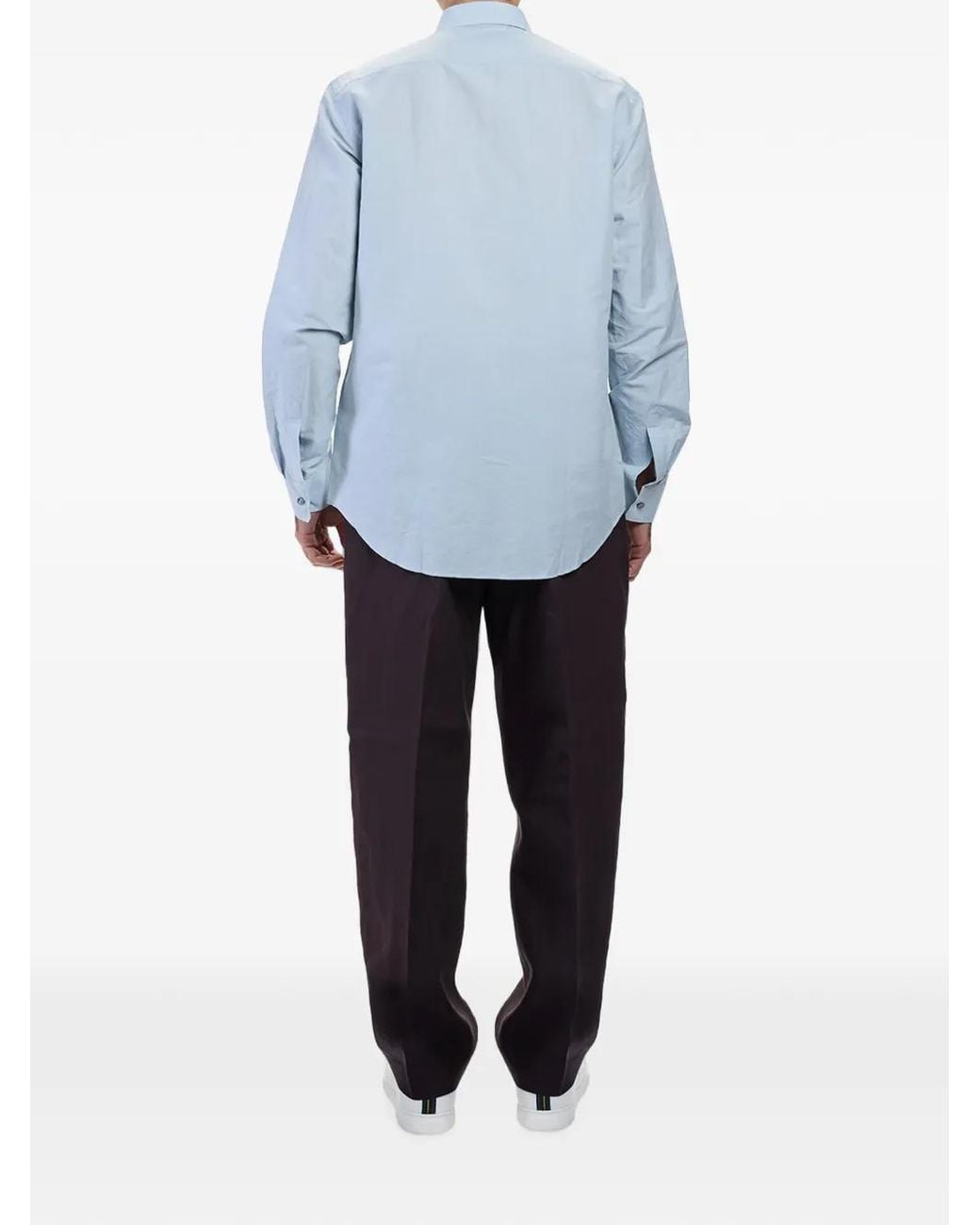 Paul Smith Blue Swallow-Embroidered Shirt for men