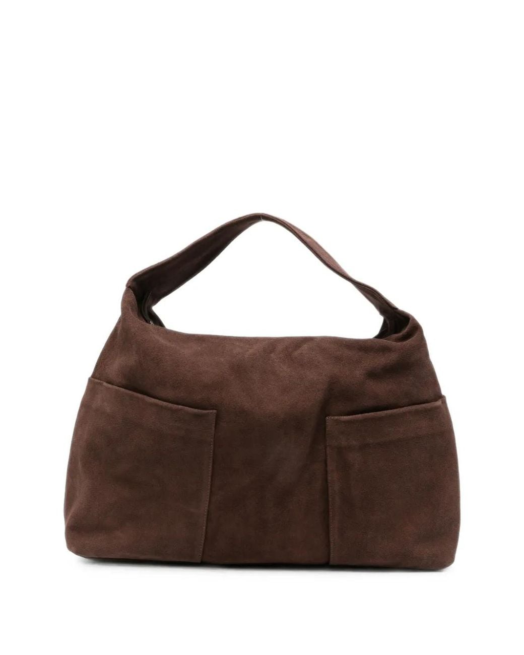GIMAGUAS Brown Cabas En Daim À Poche Plaquée
