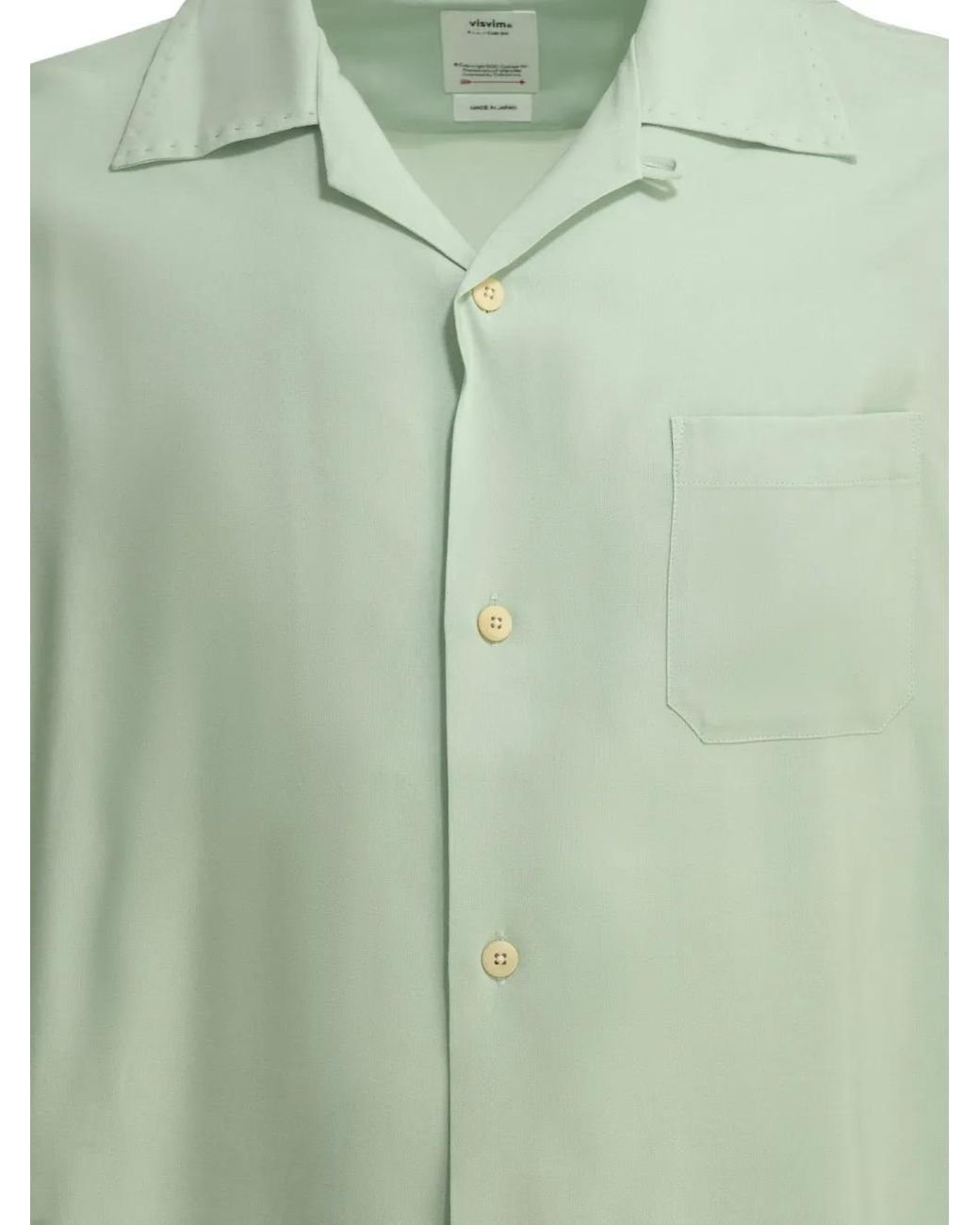 Camicia Con Colletto Ampio di Visvim in Green da Uomo