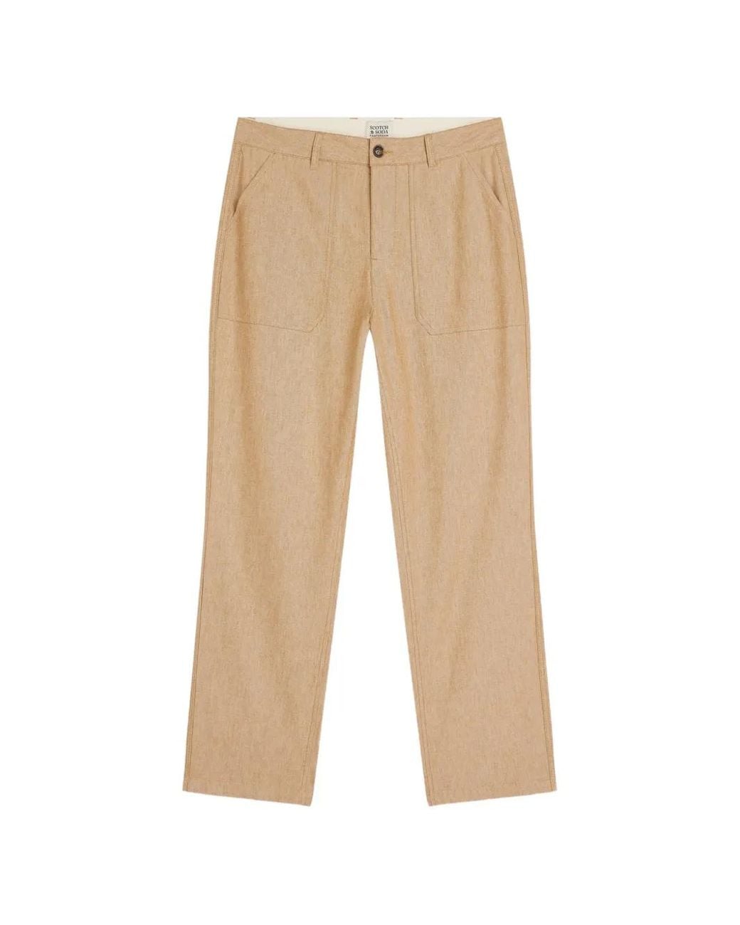 Scotch & Soda Natural Harper Straight-Leg Trousers for men