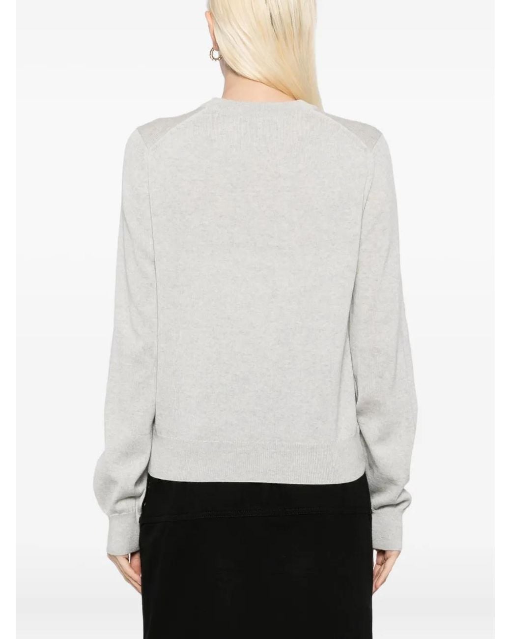 Pull À Logo Brodé Maison Kitsuné en coloris White