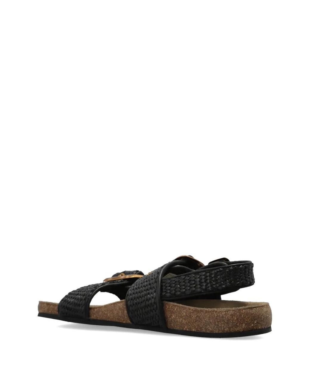 AllSaints White Staffa Woven Buckle-Fastening Sandals