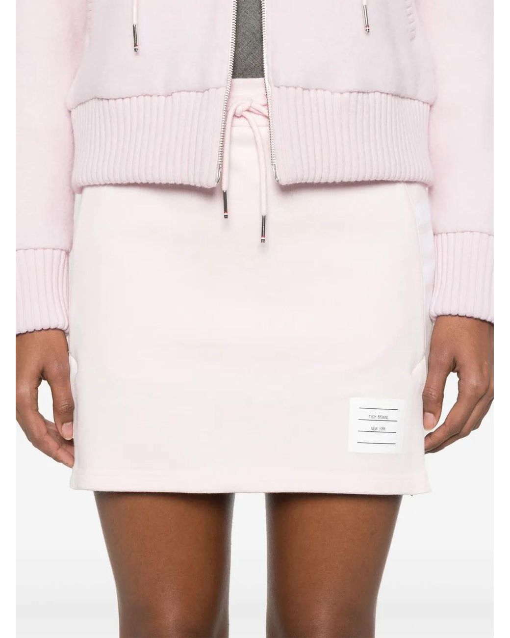 Thom Browne 4-Bar Jersey Mini-Rok in het Pink