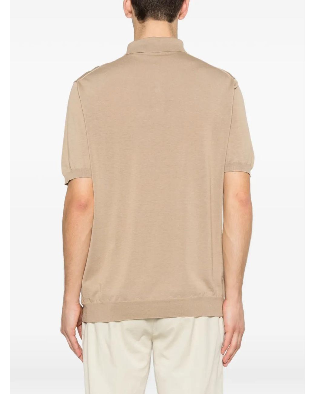 Zanone Natural Buttoned Polo Shirt for men