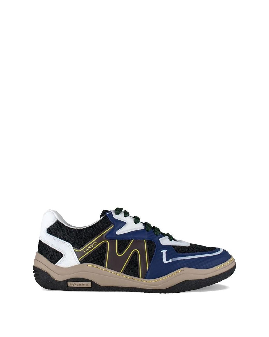 Lanvin Blue Logo Insert Sneakers for men