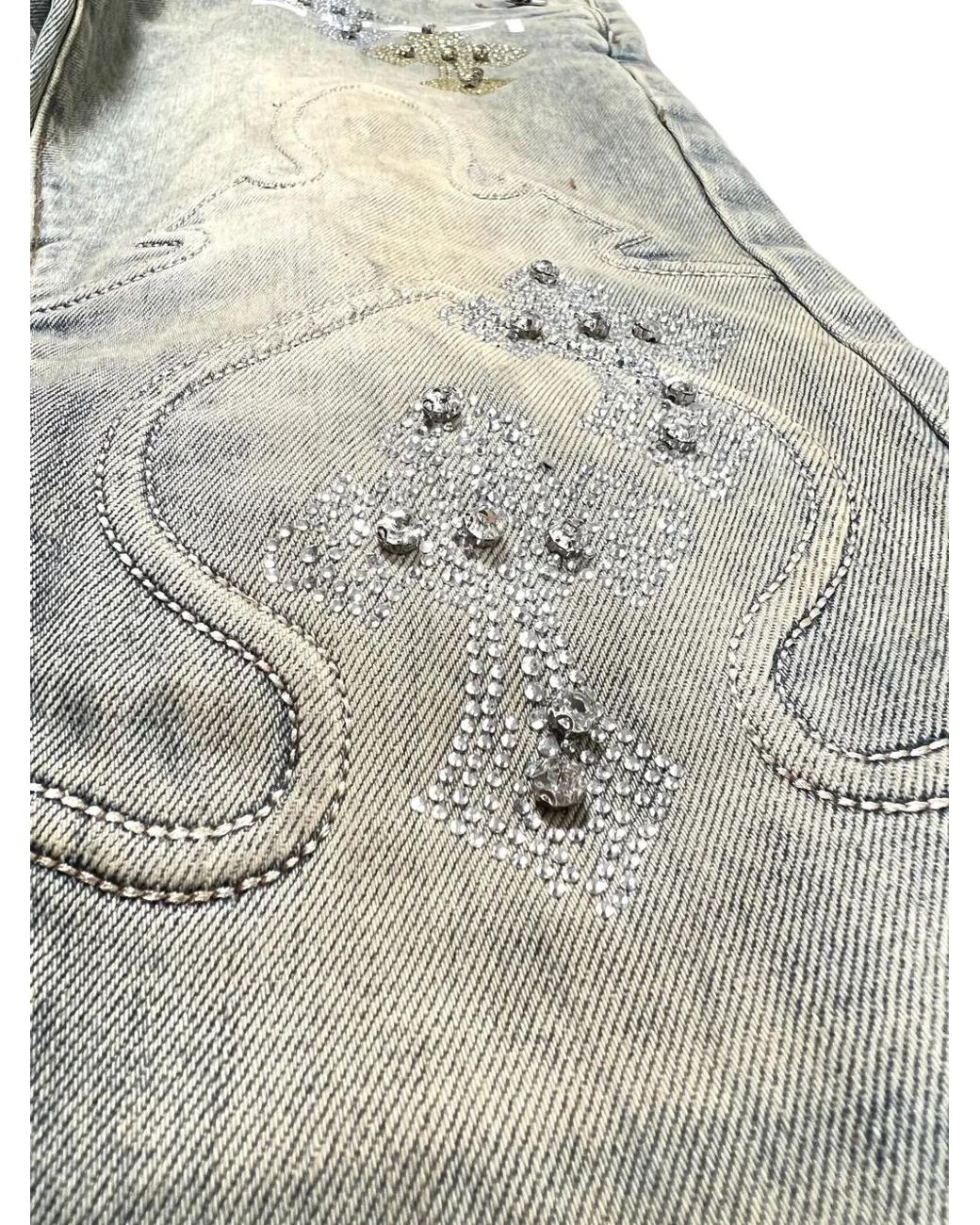 GUAPI Gray Cross Jeans for men