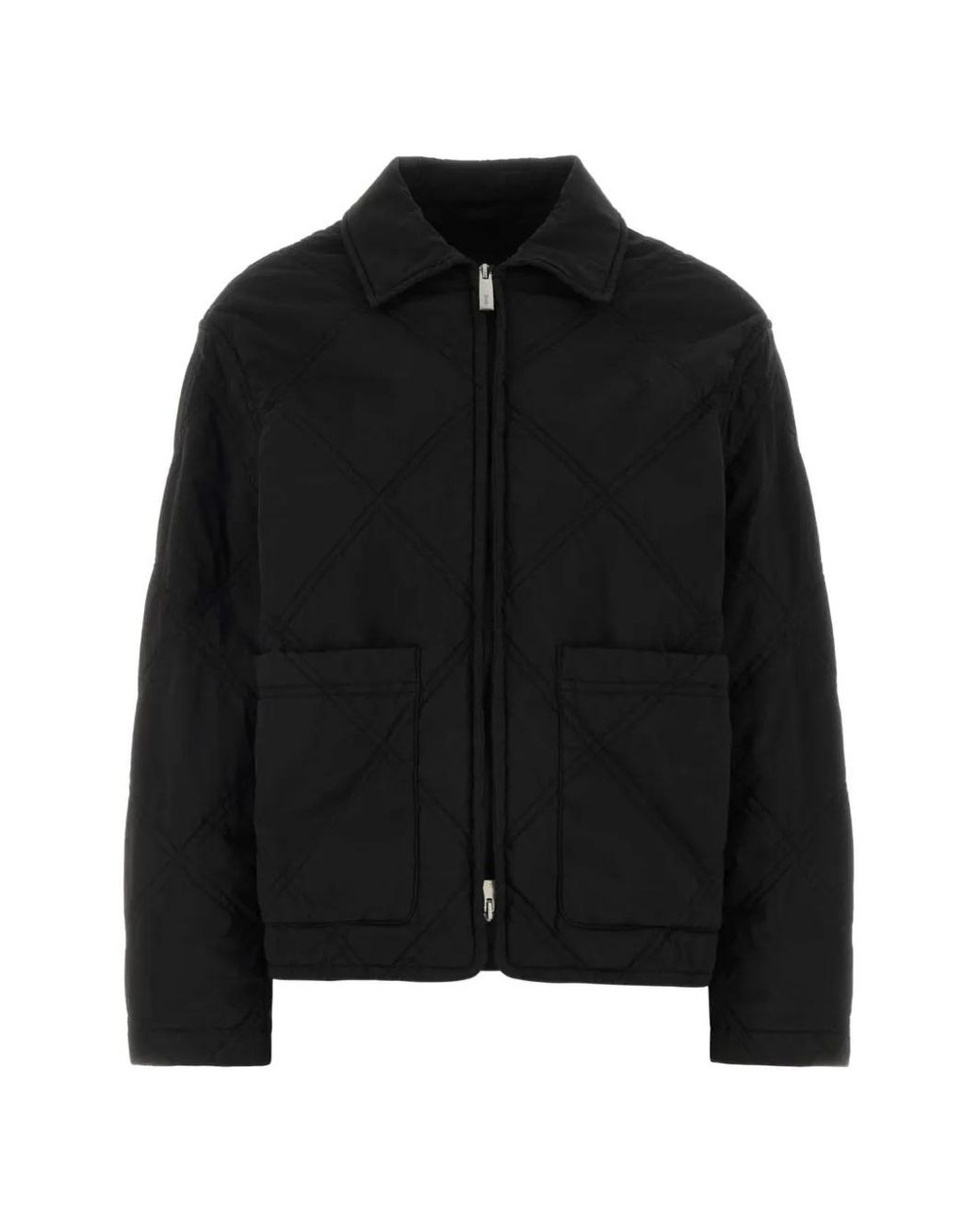 Herno Black Quilted Zip-Up Jacket