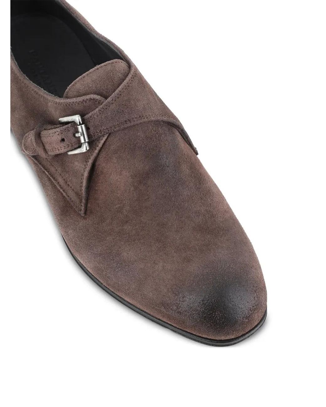 Pantanetti Brown Mocassins En Daim À Boucles