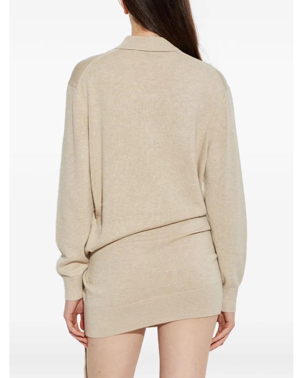 Isabel Marant Natural Bathilde Drape Mini Dress