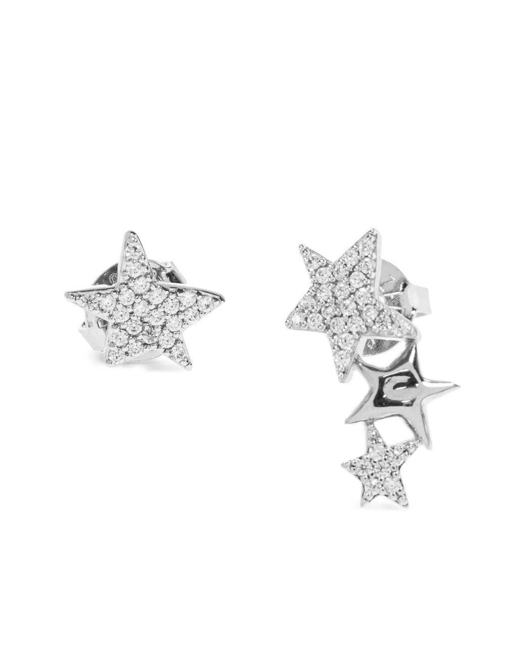 Zadig & Voltaire Metallic Rock Star Strass Earrings