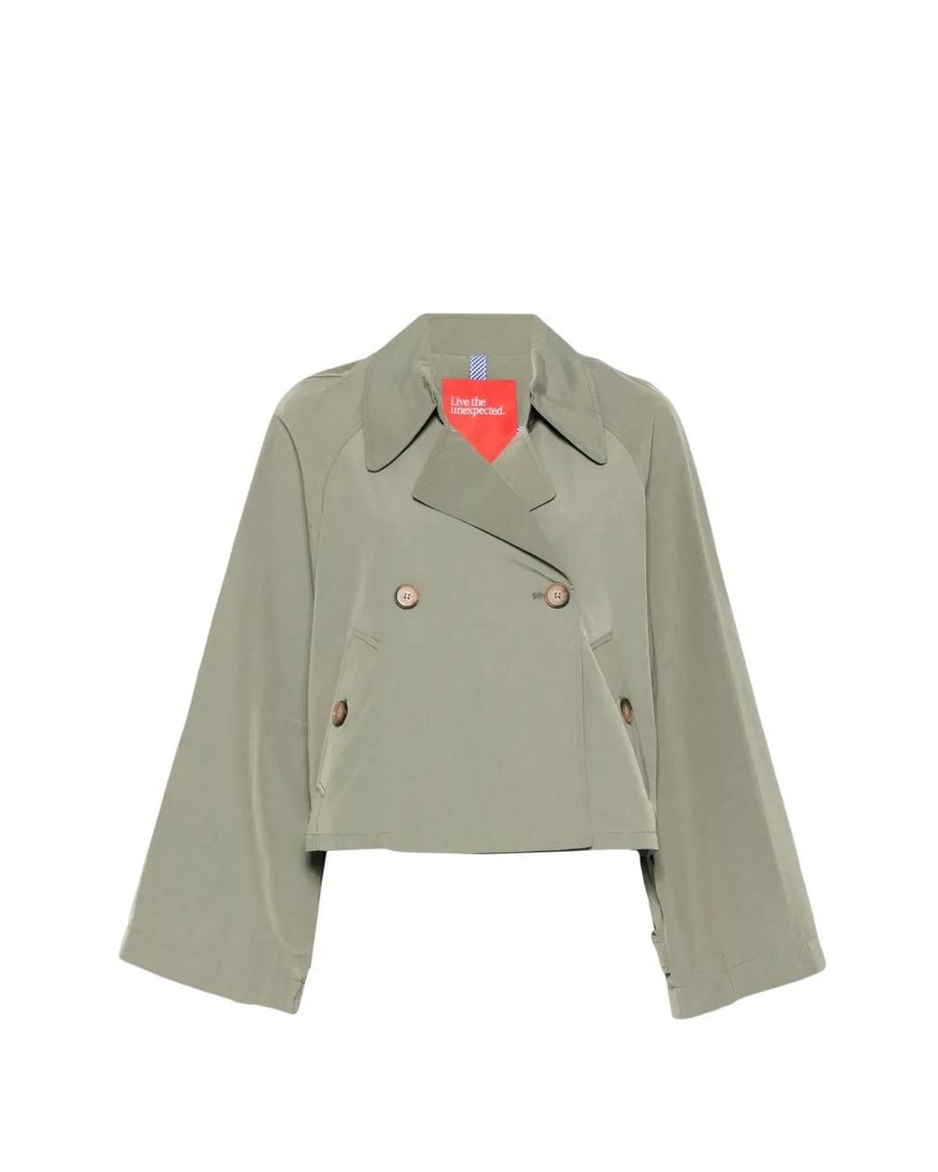 ..,merci Green Double-Breasted Jacket