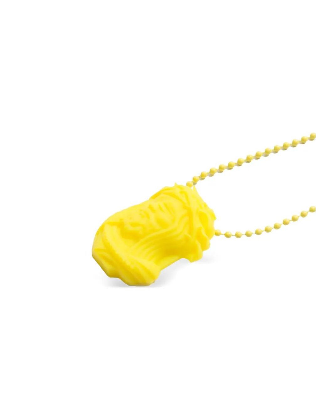 JUN/NAKAYAMA White Sculptural Pendant Ball-Chain Necklace