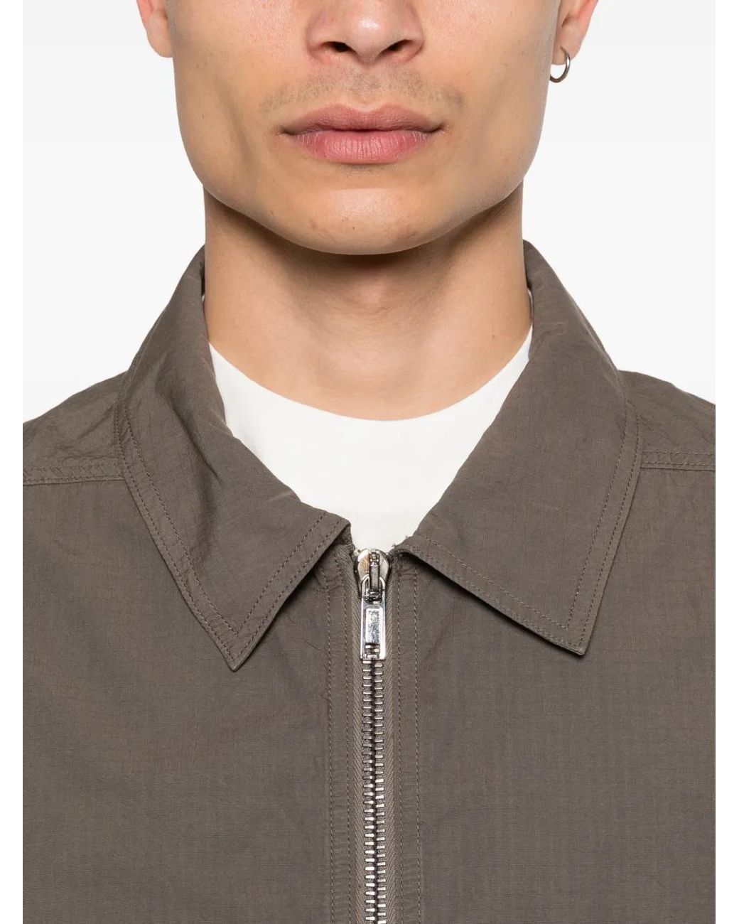 Rick Owens Brown Zipfront Jkt for men
