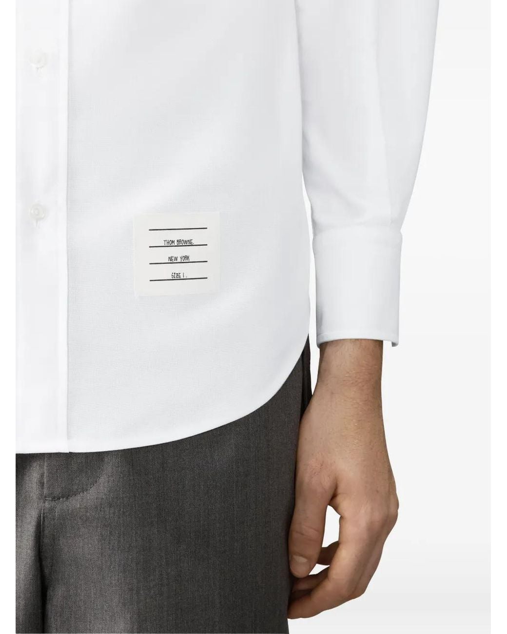 Thom Browne White Chemise Hector À Broderies for men