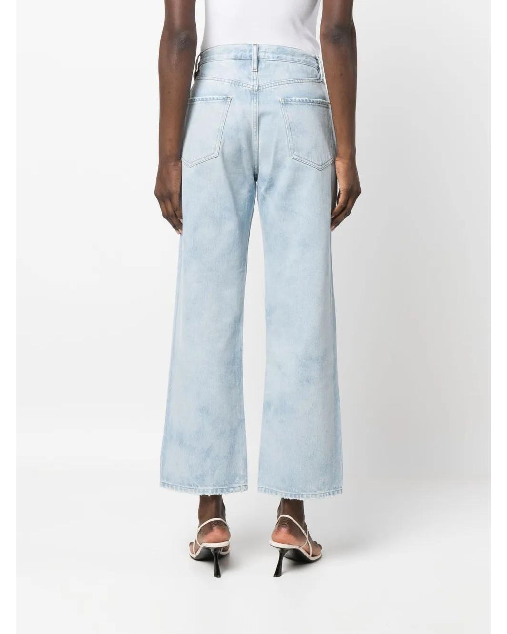 FRAME Blue Le Jane Cropped Jeans