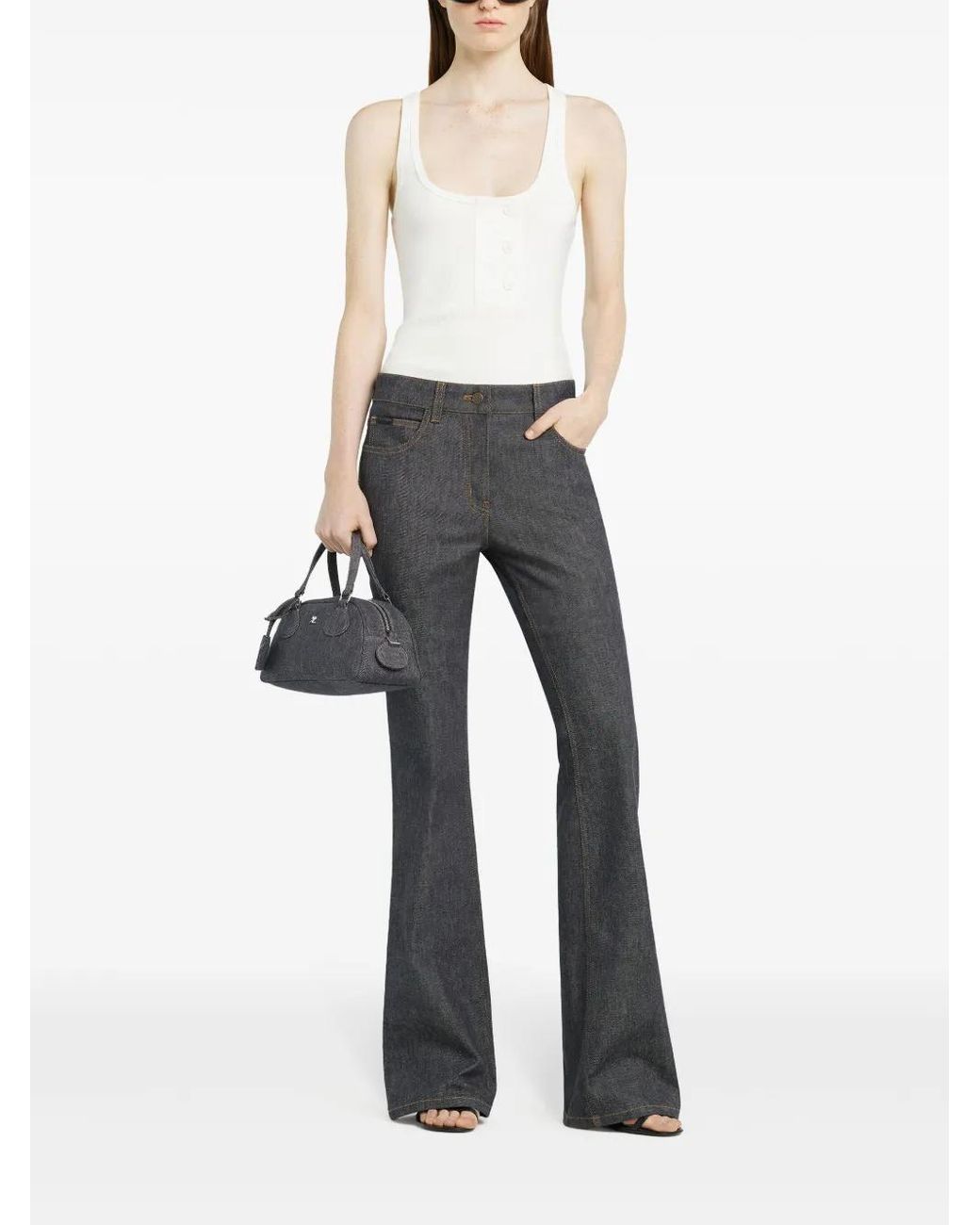 Courreges Gray Bootcut Jeans