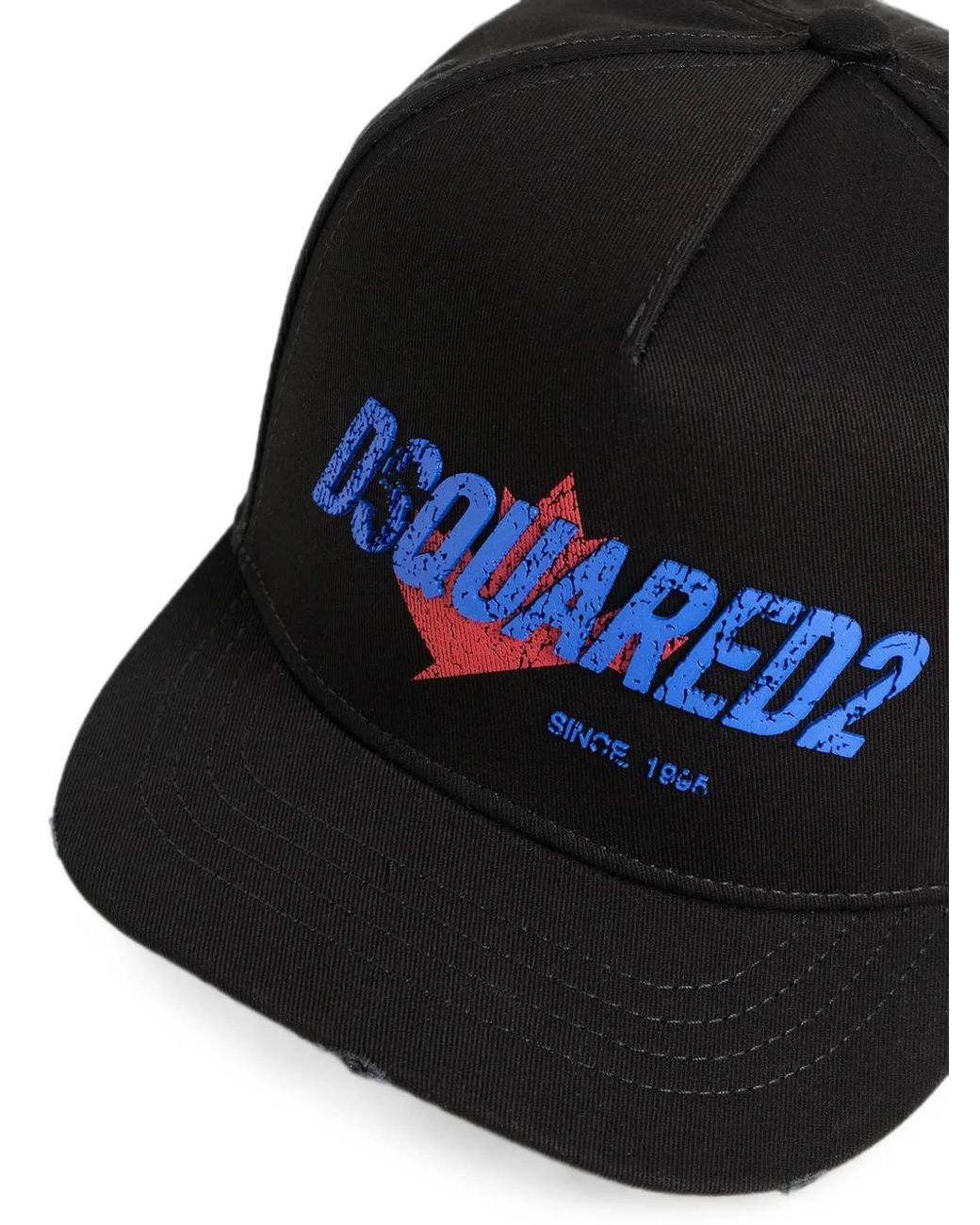 DSquared² Black Logo-Embroidered Baseball Cap for men