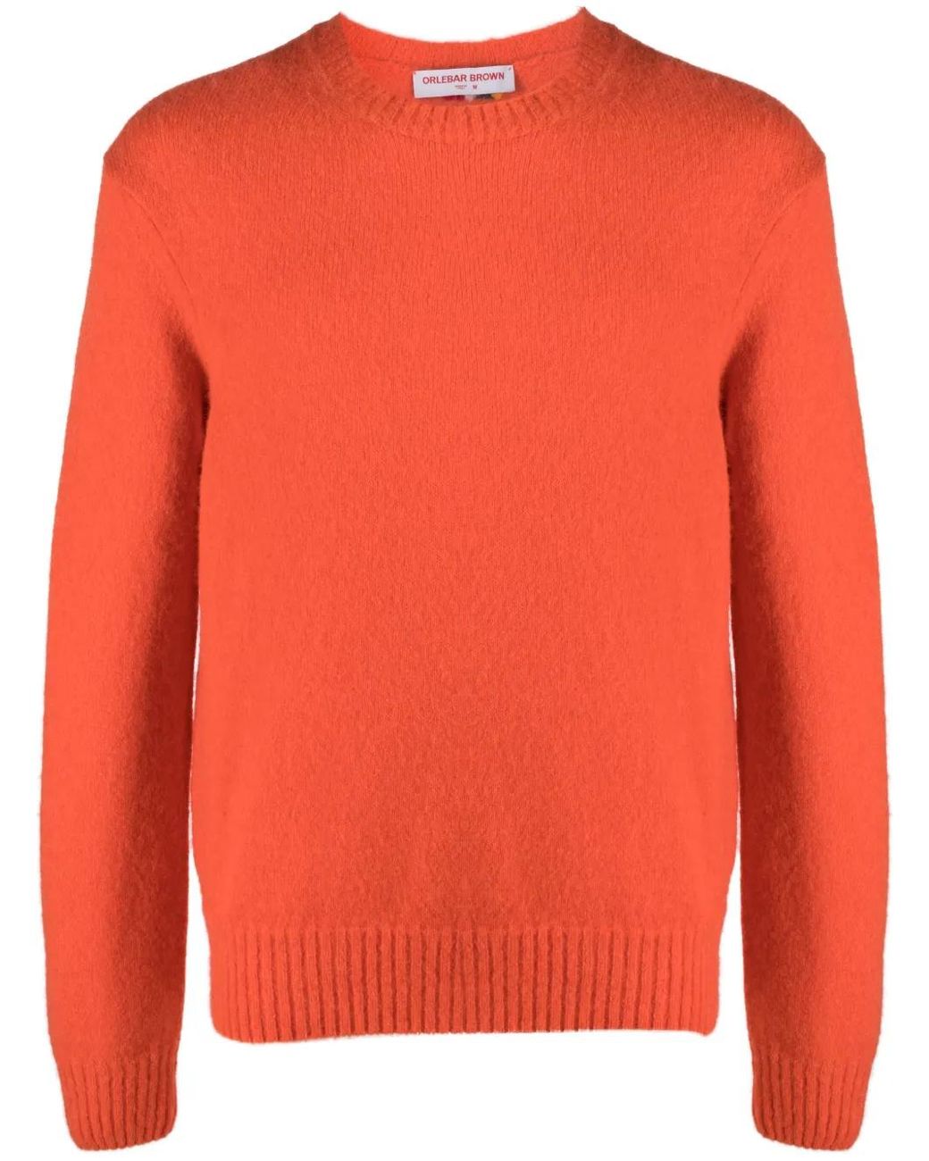 Orlebar Brown Lorca Strickpullover Mit Logo-Patch in Orange für Herren