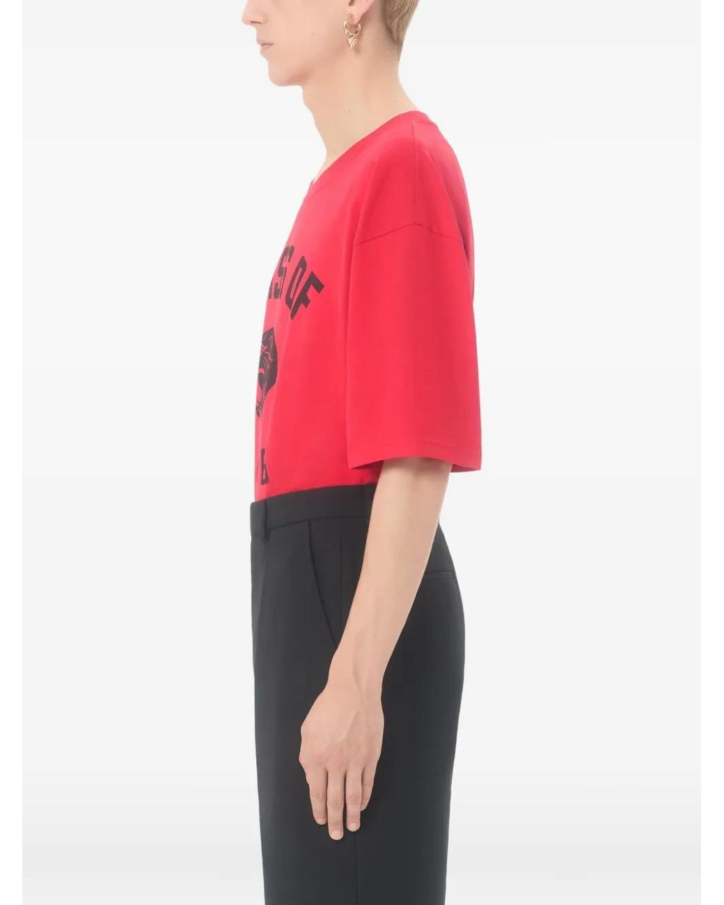 Valentino Garavani Pink Cotton T-Shirt With Panther Print for men