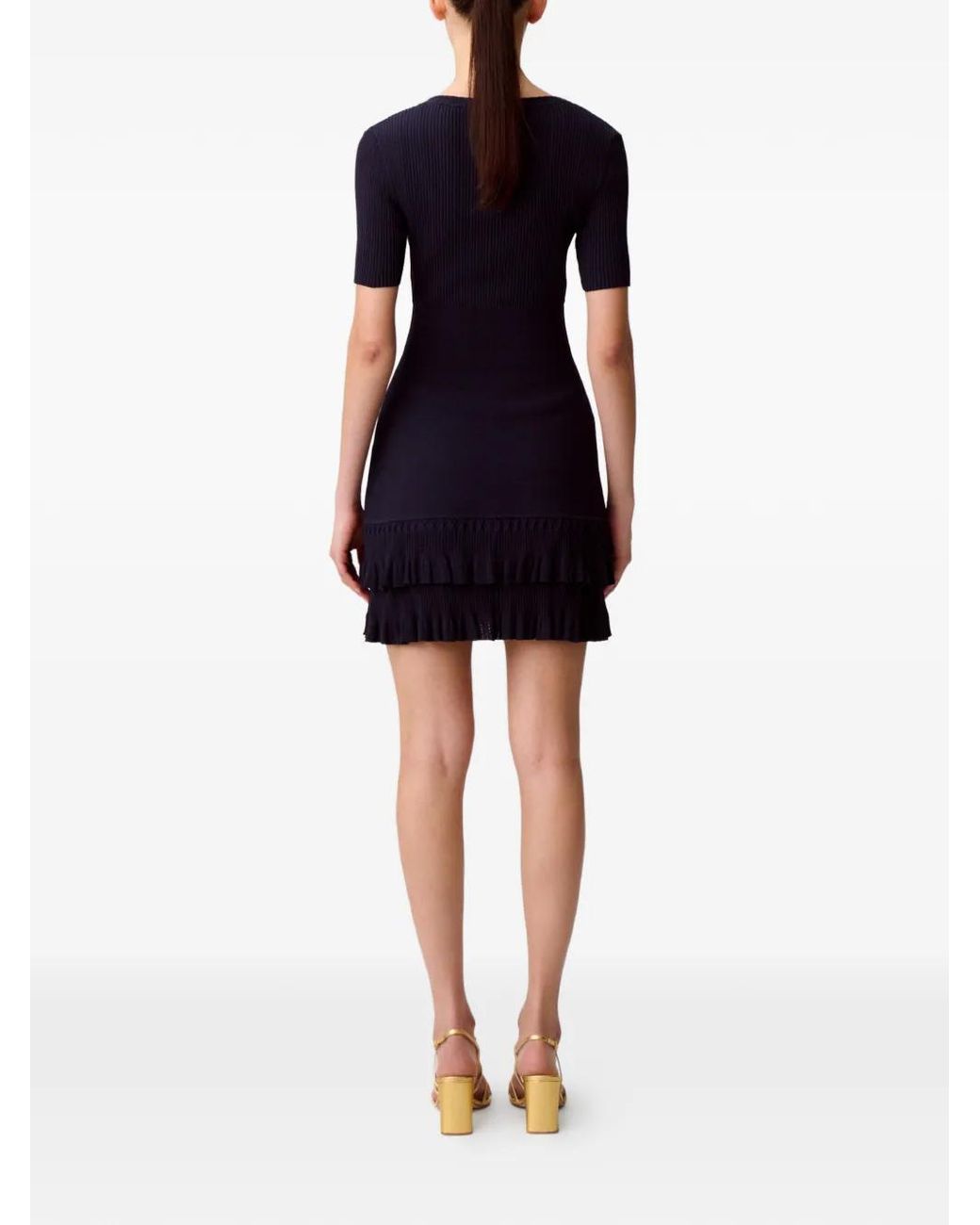Claudie Pierlot Black Fitted Knit Dress