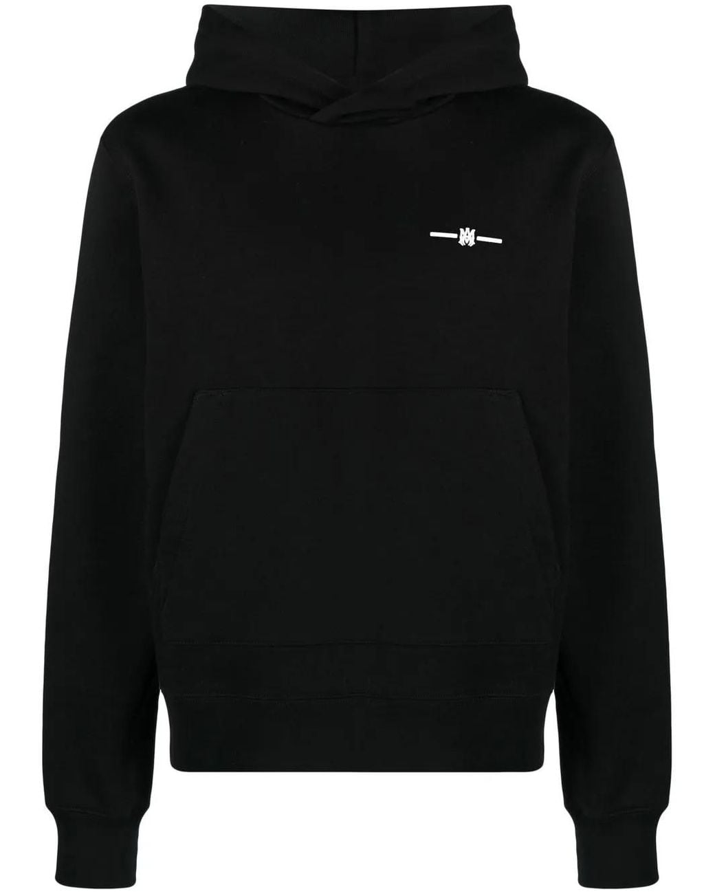 Amiri Black Logo-Print Cotton Hoodie for men