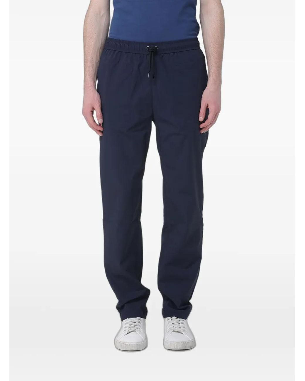 K-Way Blue Drawstring-Fastening Track Pants for men