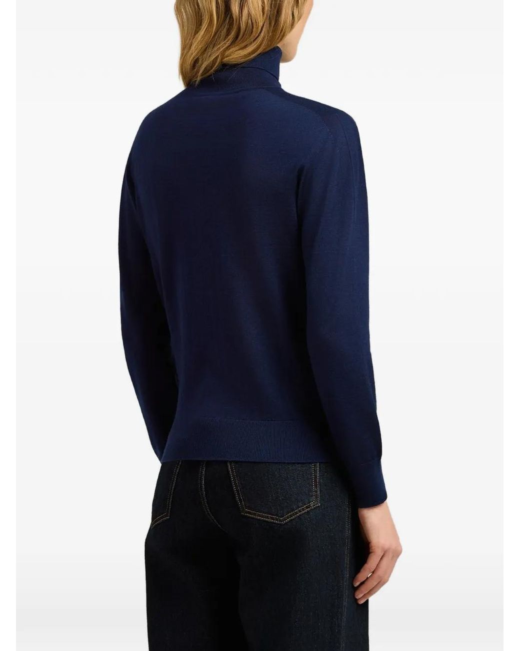 Pull À Col Roulé Kiton en coloris Blue