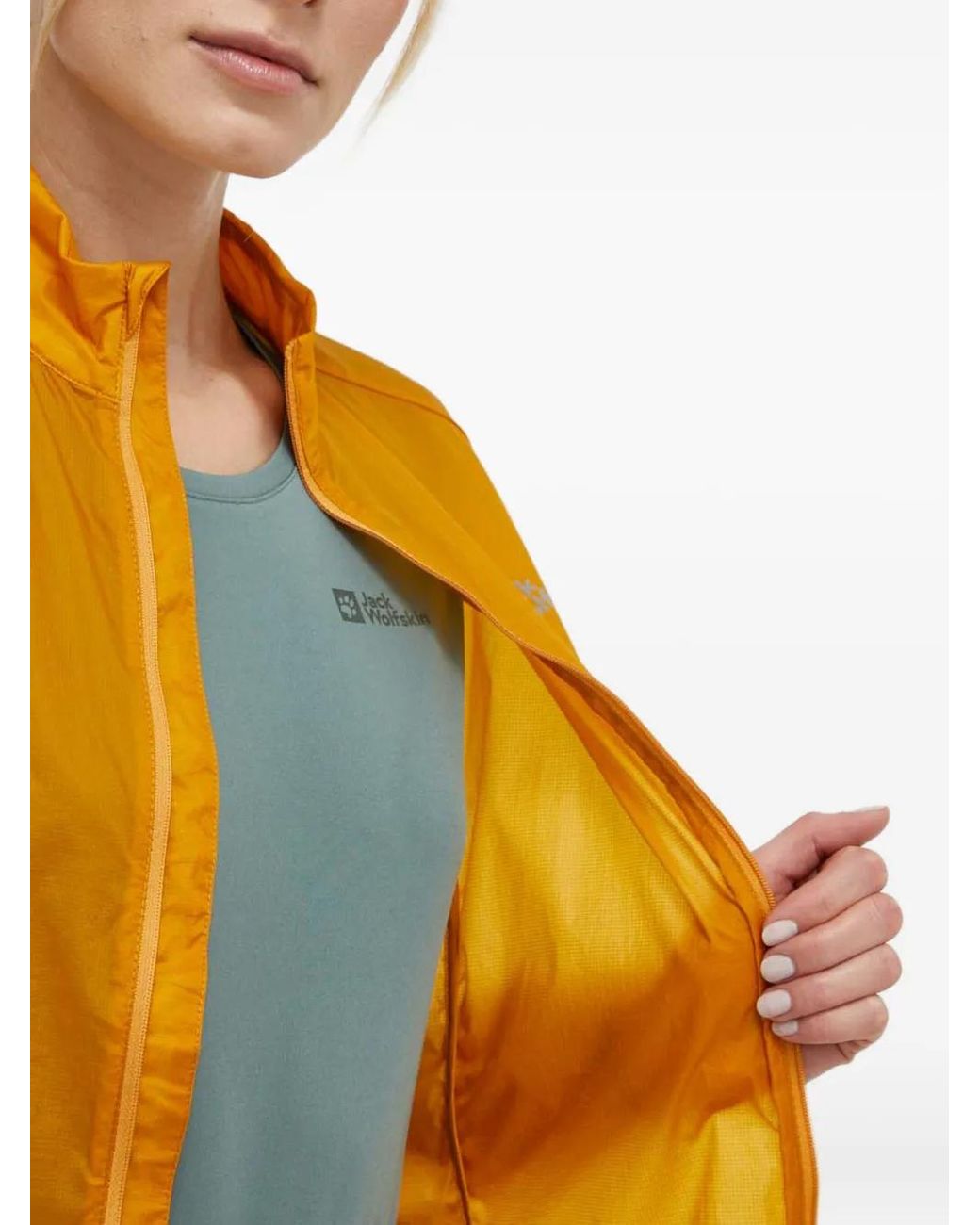 Jack Wolfskin Orange Gravex Wind Zip-Fastening Performance Jacket