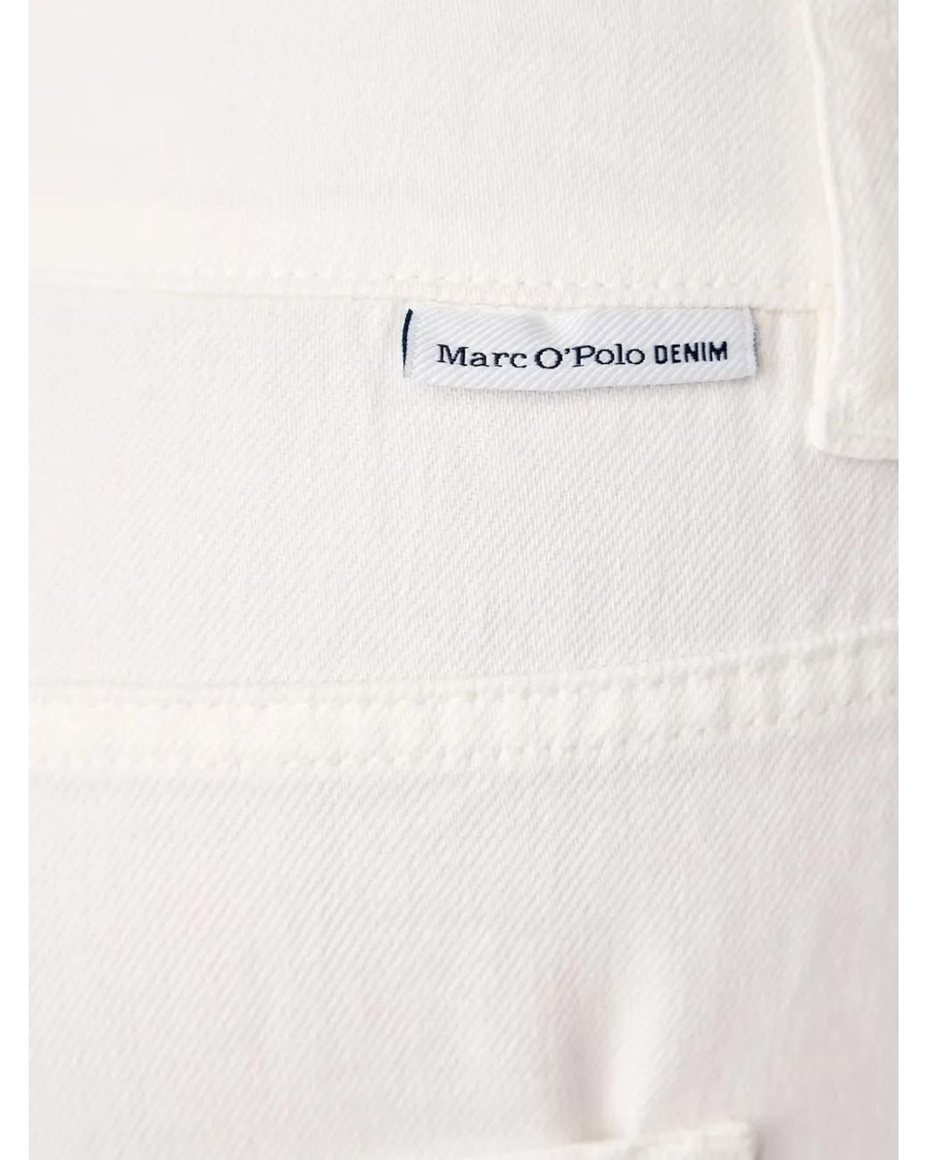 Marc O' Polo White Cropped Barrel-Leg Jeans