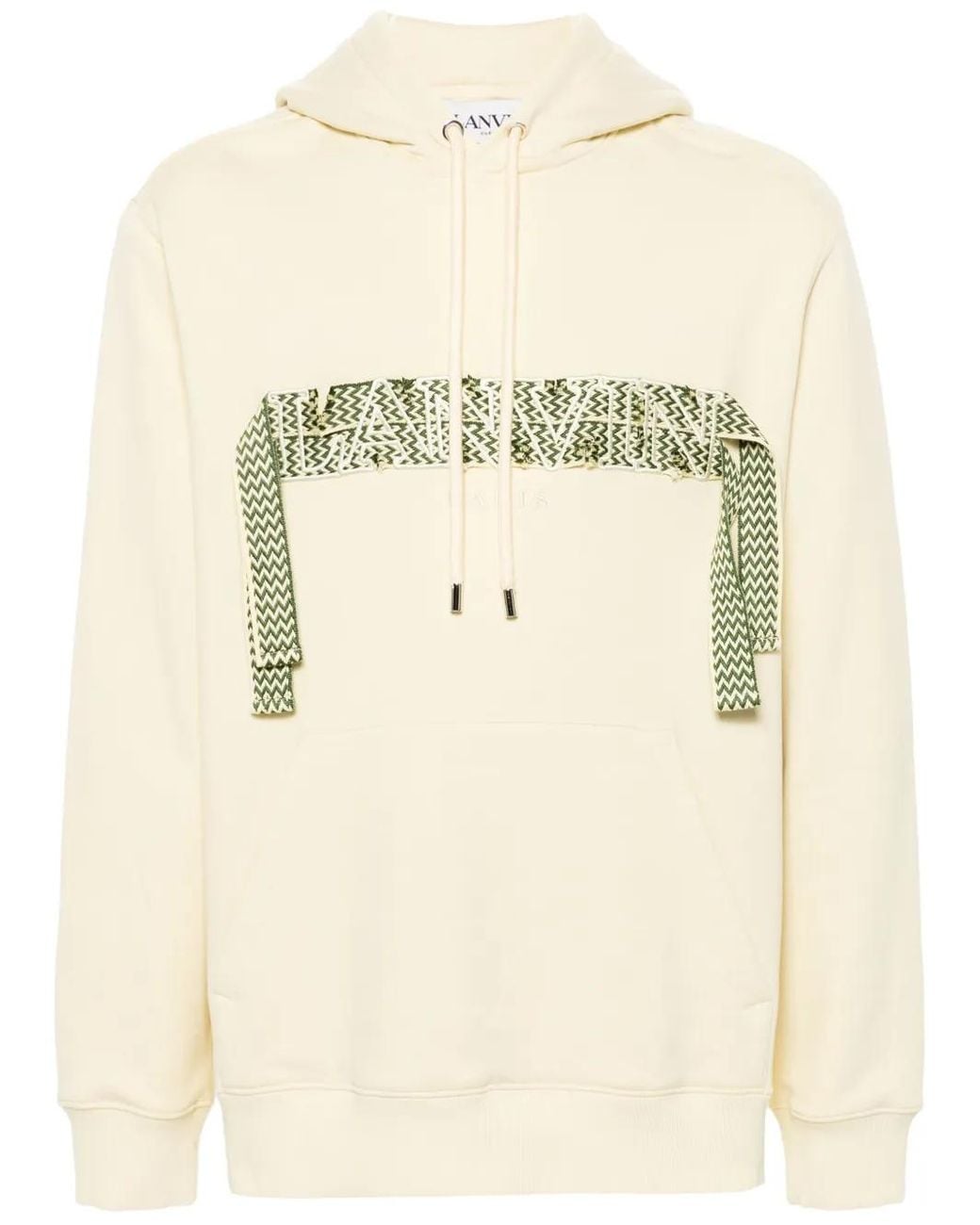 Lanvin Natural Hoodie With Embroidered Design For Fw24 for men
