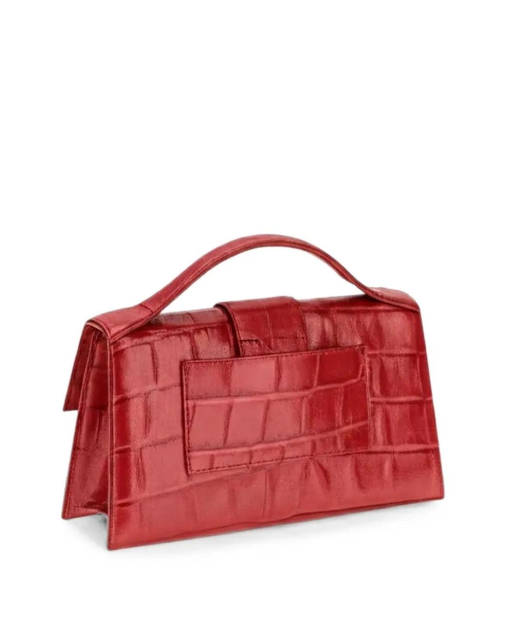 Jacquemus Red Le Grand Bambino Croc-Effect Tote Bag