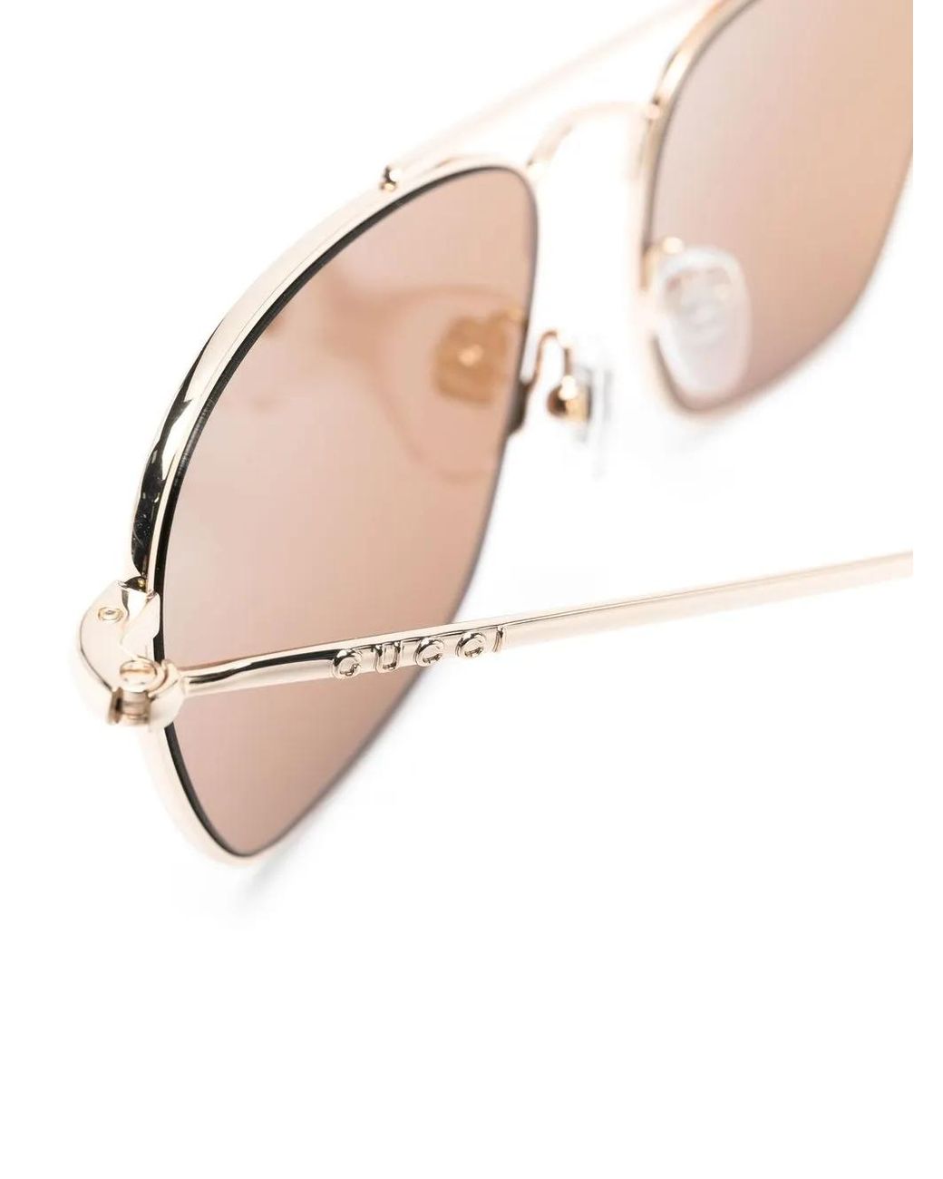Gucci Natural Pilot Frame Sunglasses for men
