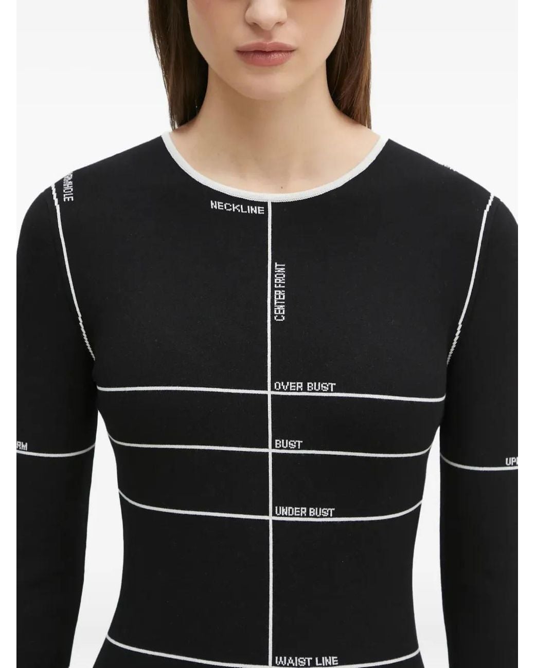 Vetements Black Intarsia-Knit Mini Dress