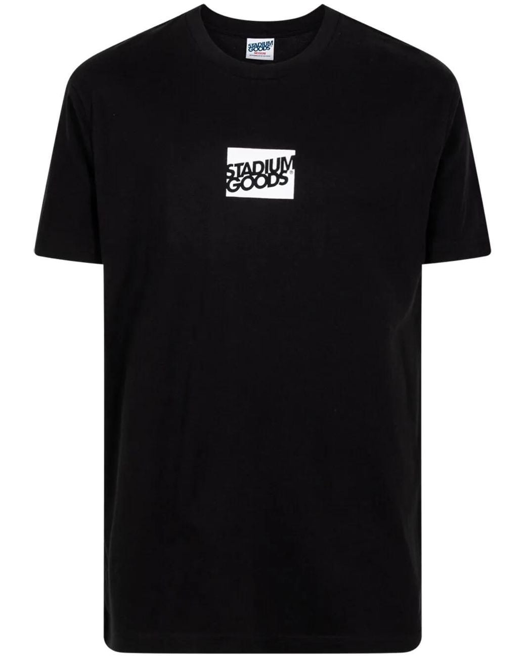 Stadium Goods Black Boxed Tilt Logo T-Shirt
