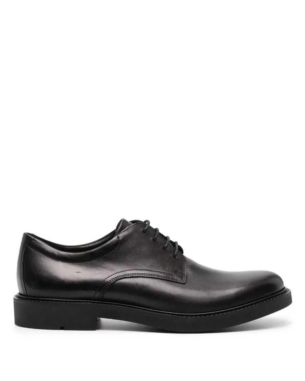 Ecco Black Metropole London Leather Derby Shoes for men