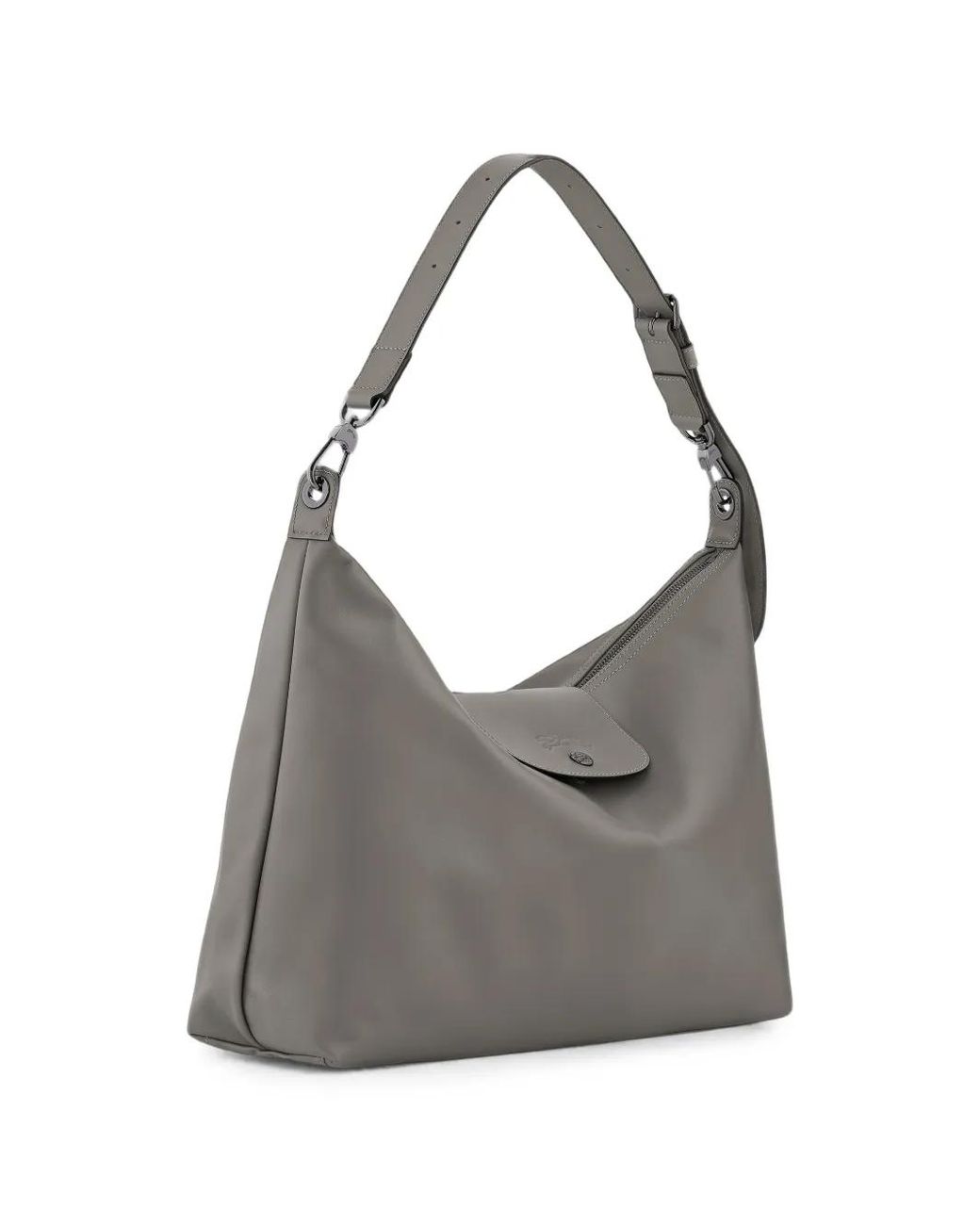 Longchamp Gray Shoulder Bag Leather