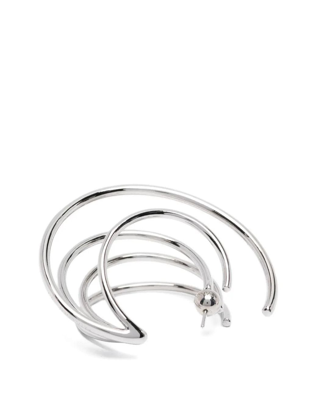 Panconesi White Large Orbit Earrings